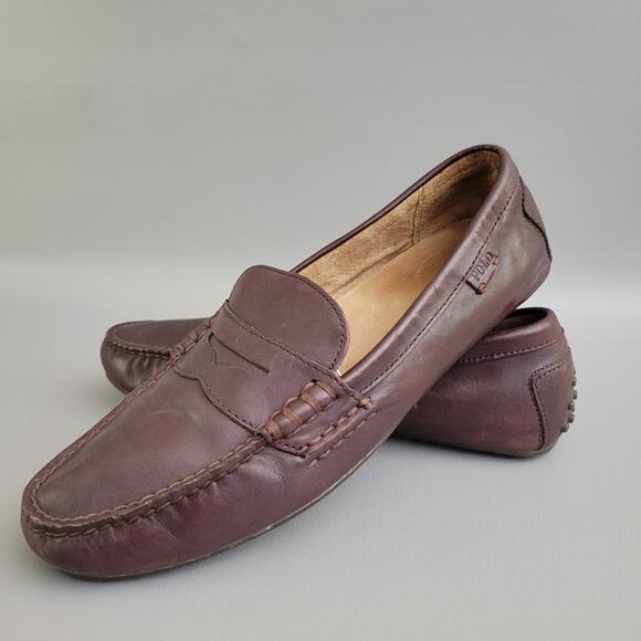 Polo Ralph Lauren Wes Mens Size 11 D Brown Slip On Shoes Driving Penny Loafers main image 5